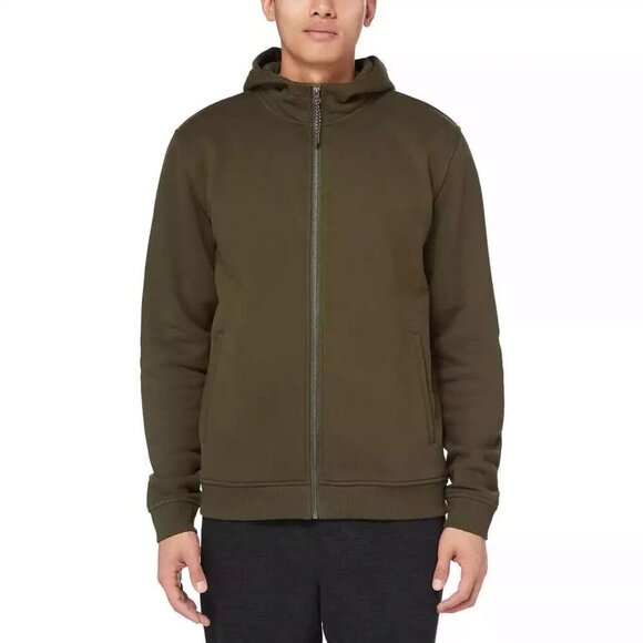 NEW Kirkland Signature Men's XL Olive Green Full-Zip Hoodie Jacket - Picture 1 of 10